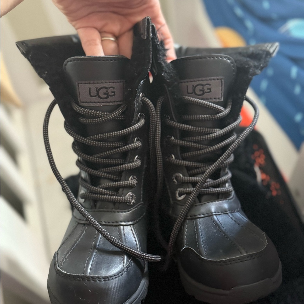 UGG Black Fleece-Lined Boots